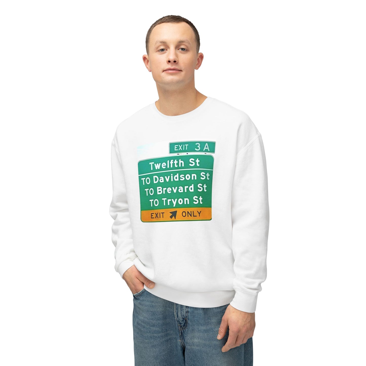 Charlotte I-277 Exit 3A Unisex Lightweight Crewneck Sweatshirt