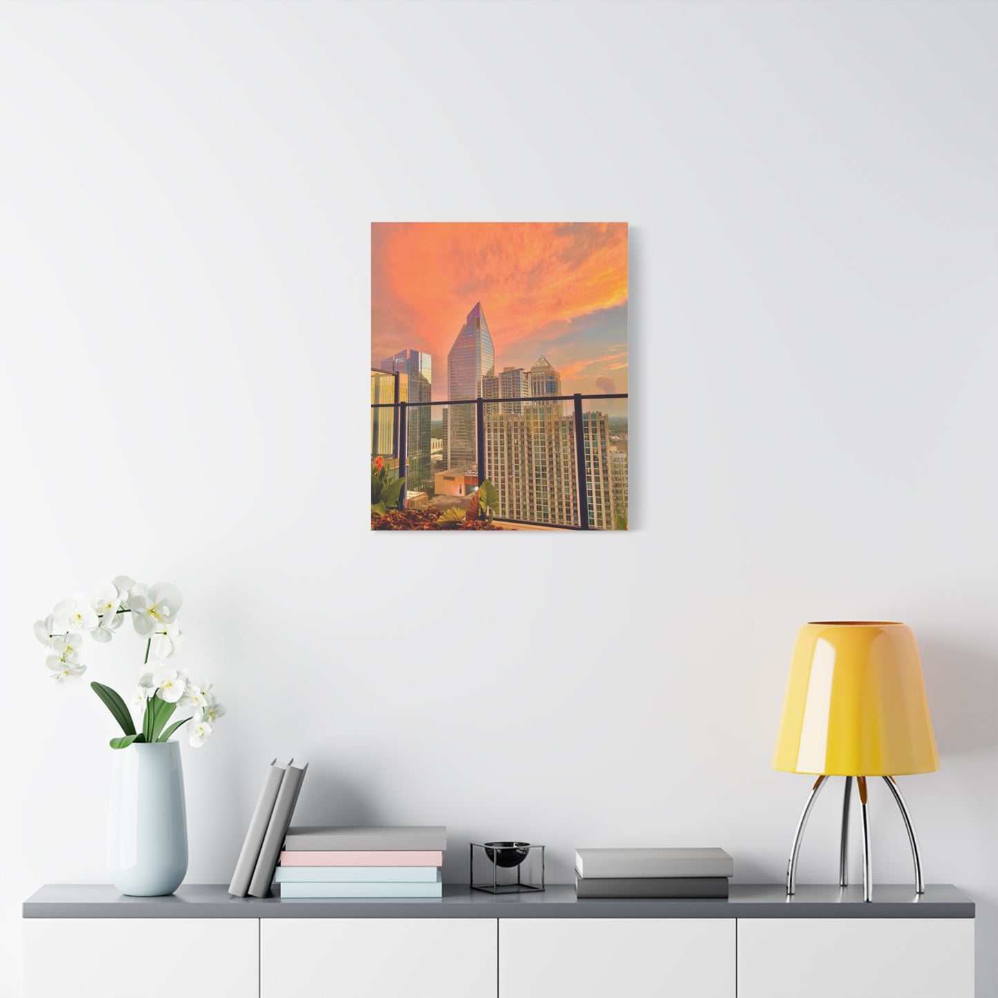 Uptown Charlotte Sunset Matte Canvas