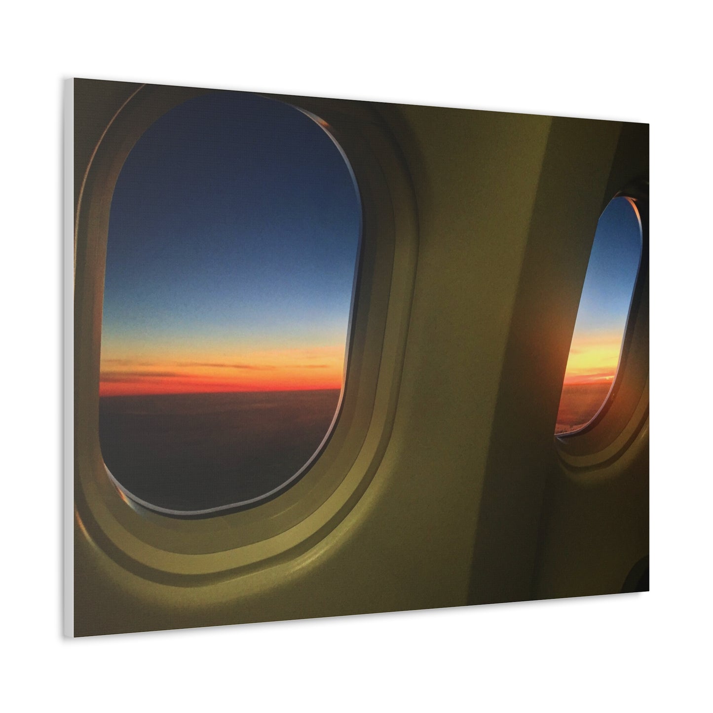 Sunrise descent into London Heathrow Gallery Wraps