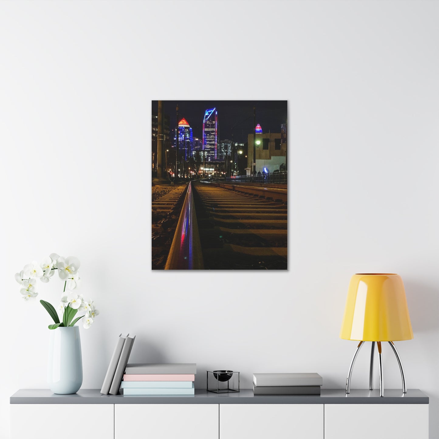 Uptown Charlotte Red White and Blue Canvas Gallery Wrap