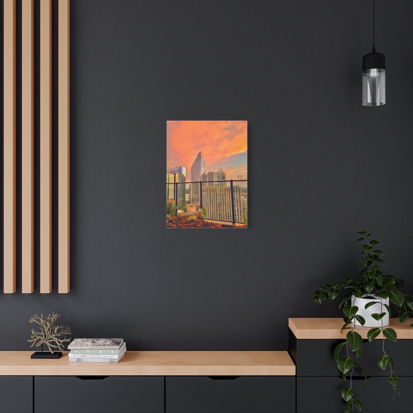 Uptown Charlotte Sunset Matte Canvas