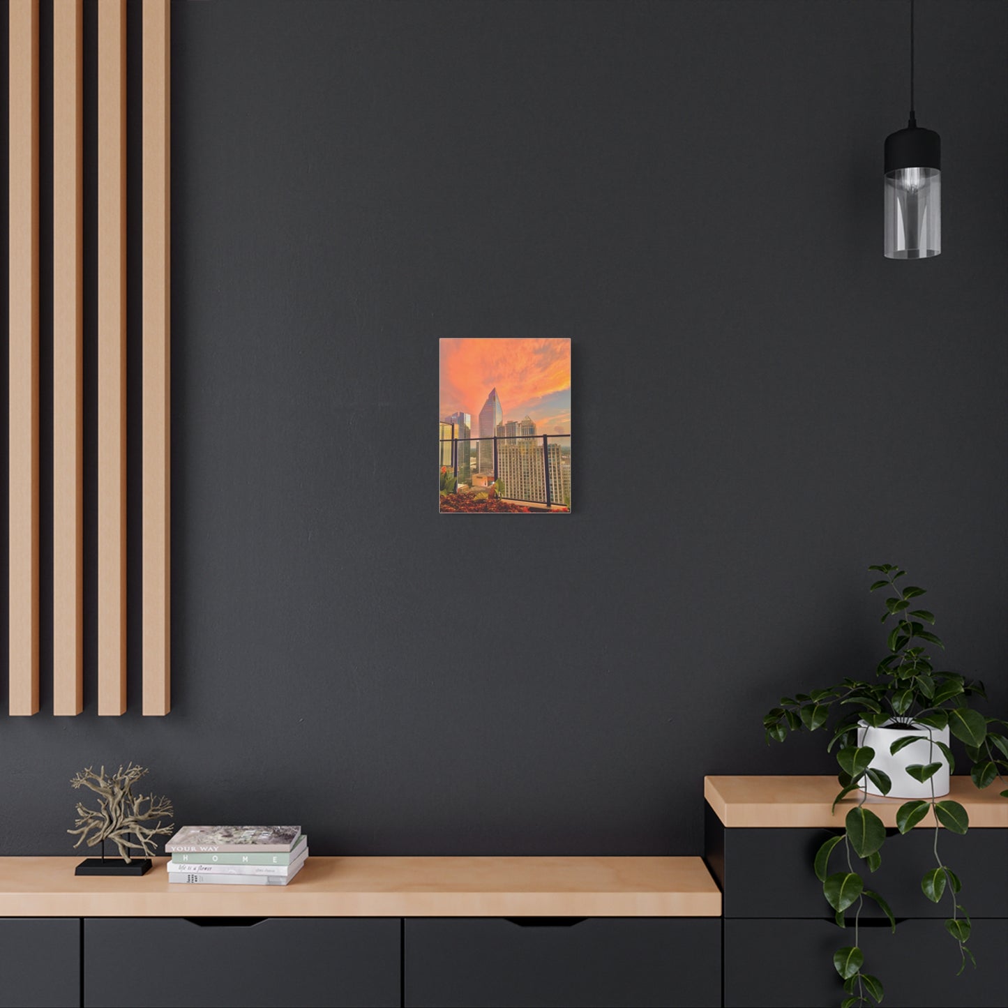 Uptown Charlotte Sunset Matte Canvas