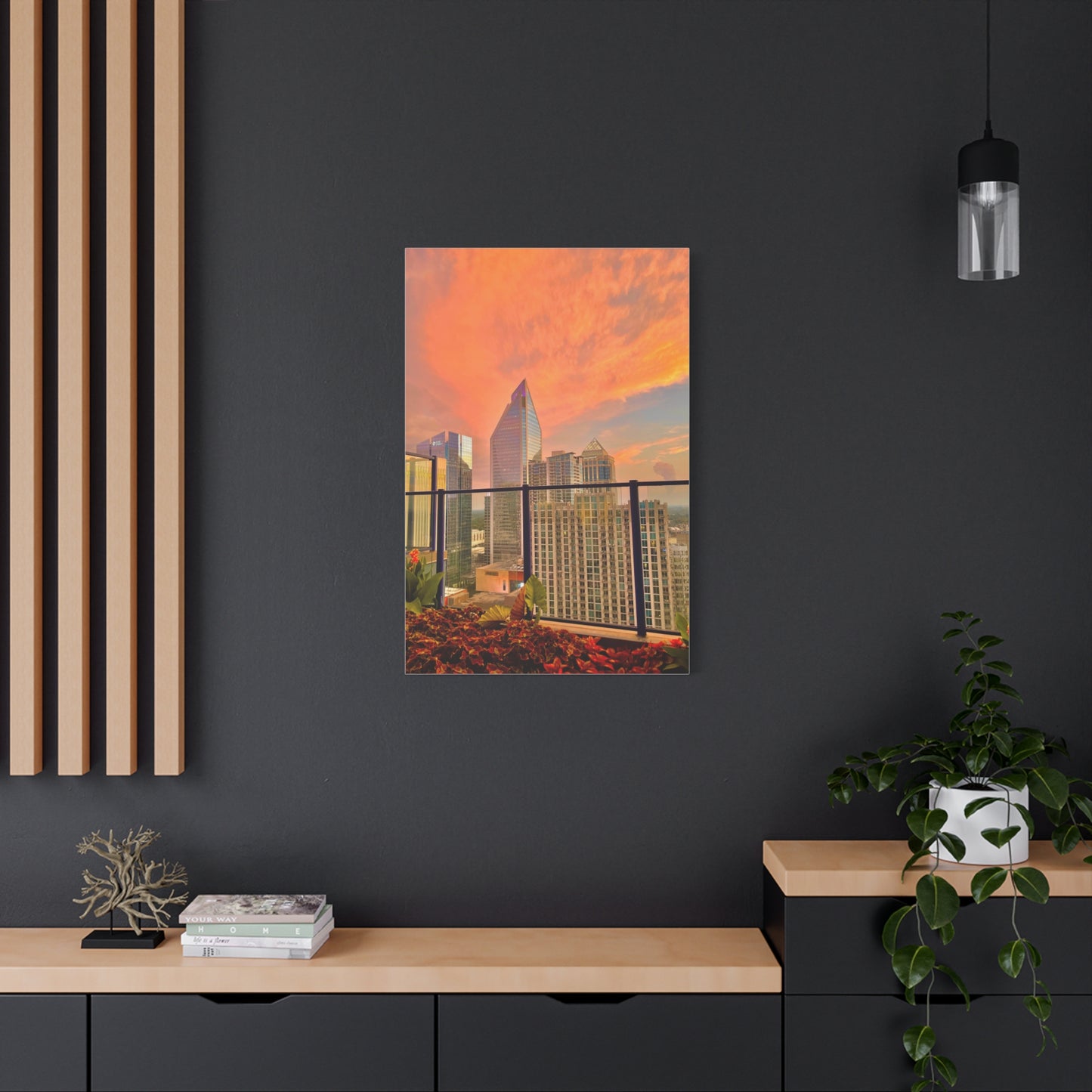 Uptown Charlotte Sunset Matte Canvas