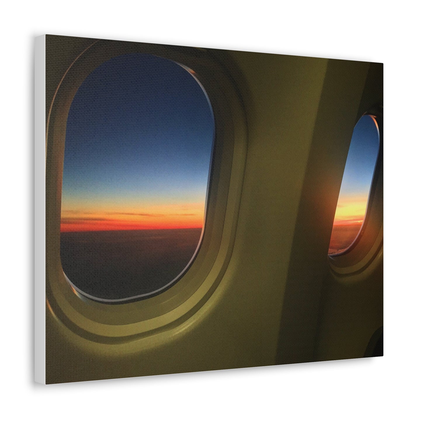 Sunrise descent into London Heathrow Gallery Wraps