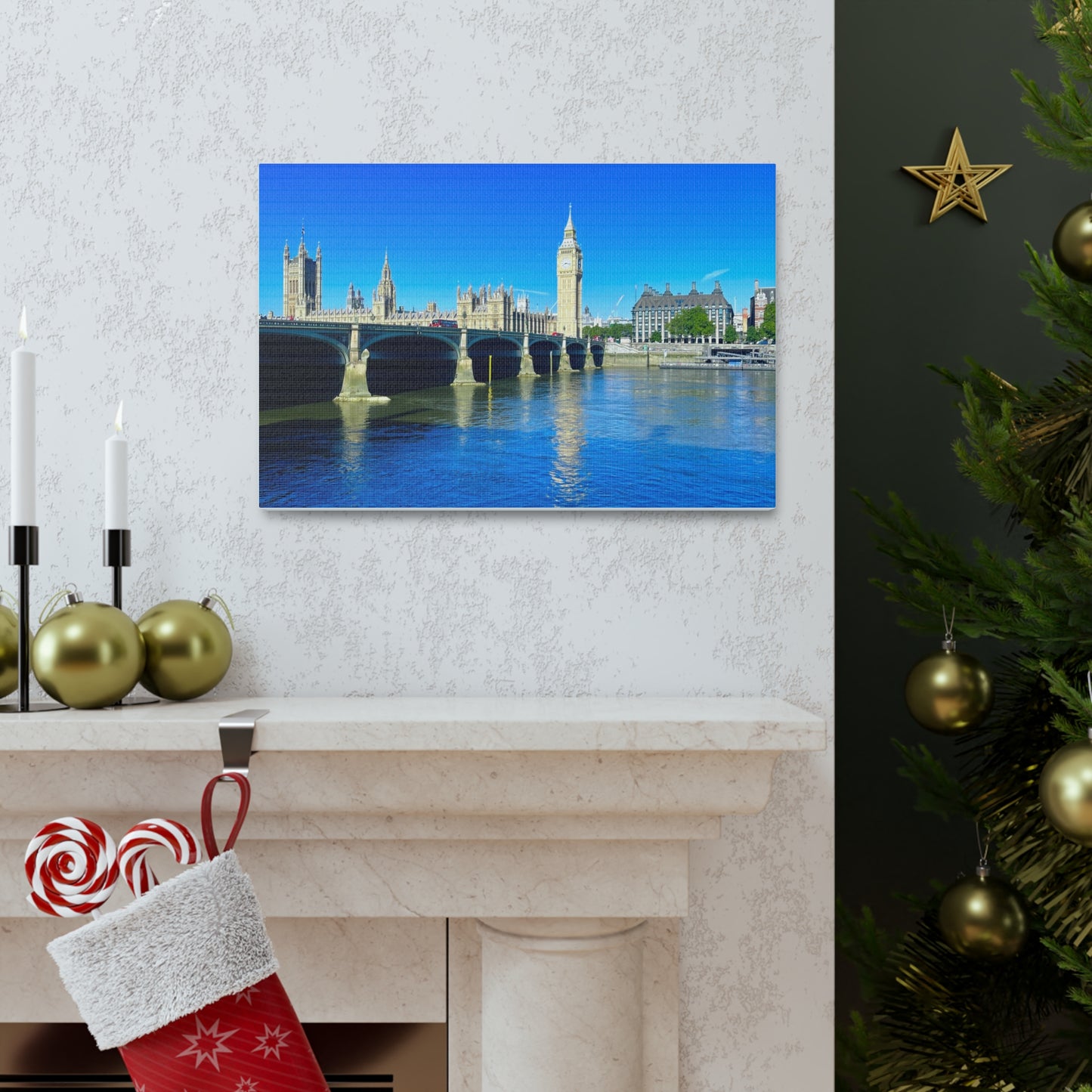 Thames River Big Ben Canvas Gallery Wraps