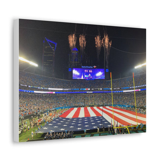 Carolina Panthers American Flag Canvas Gallery Wraps