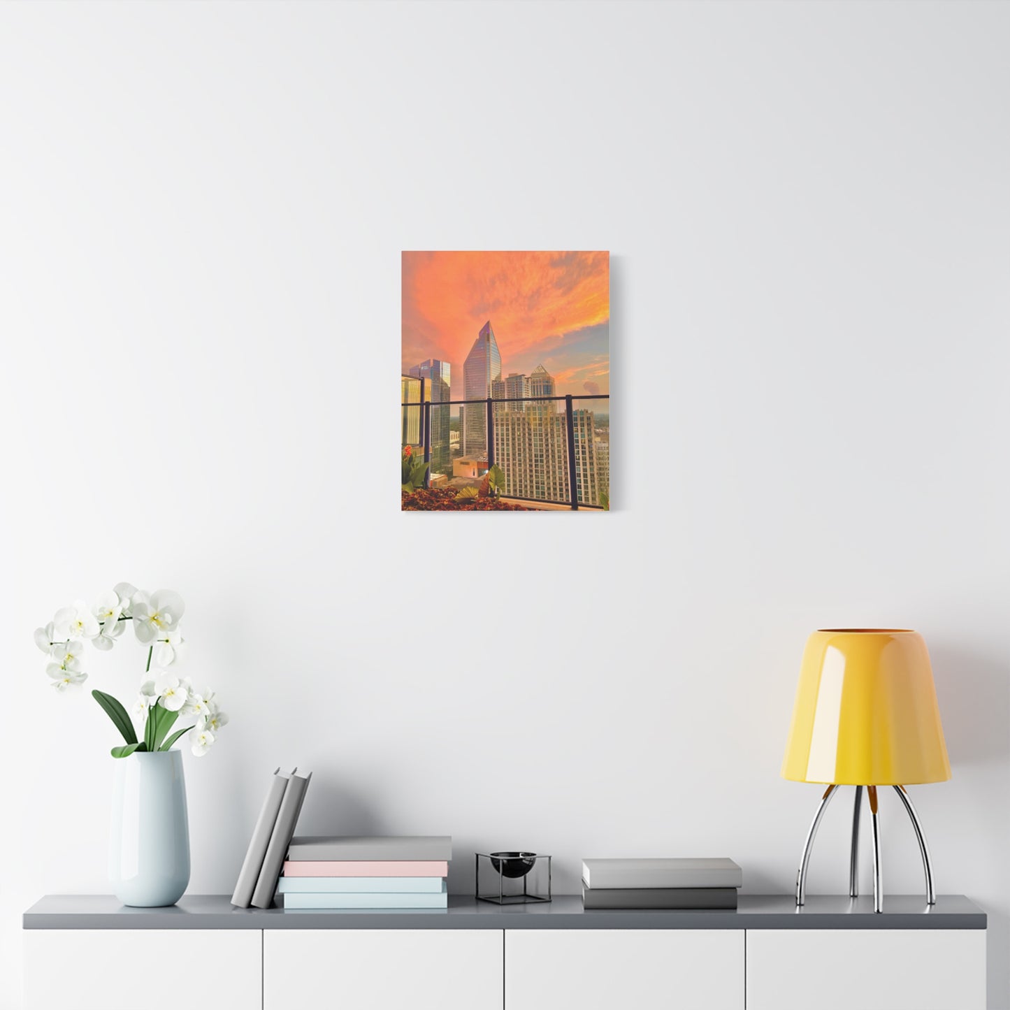 Uptown Charlotte Sunset Matte Canvas