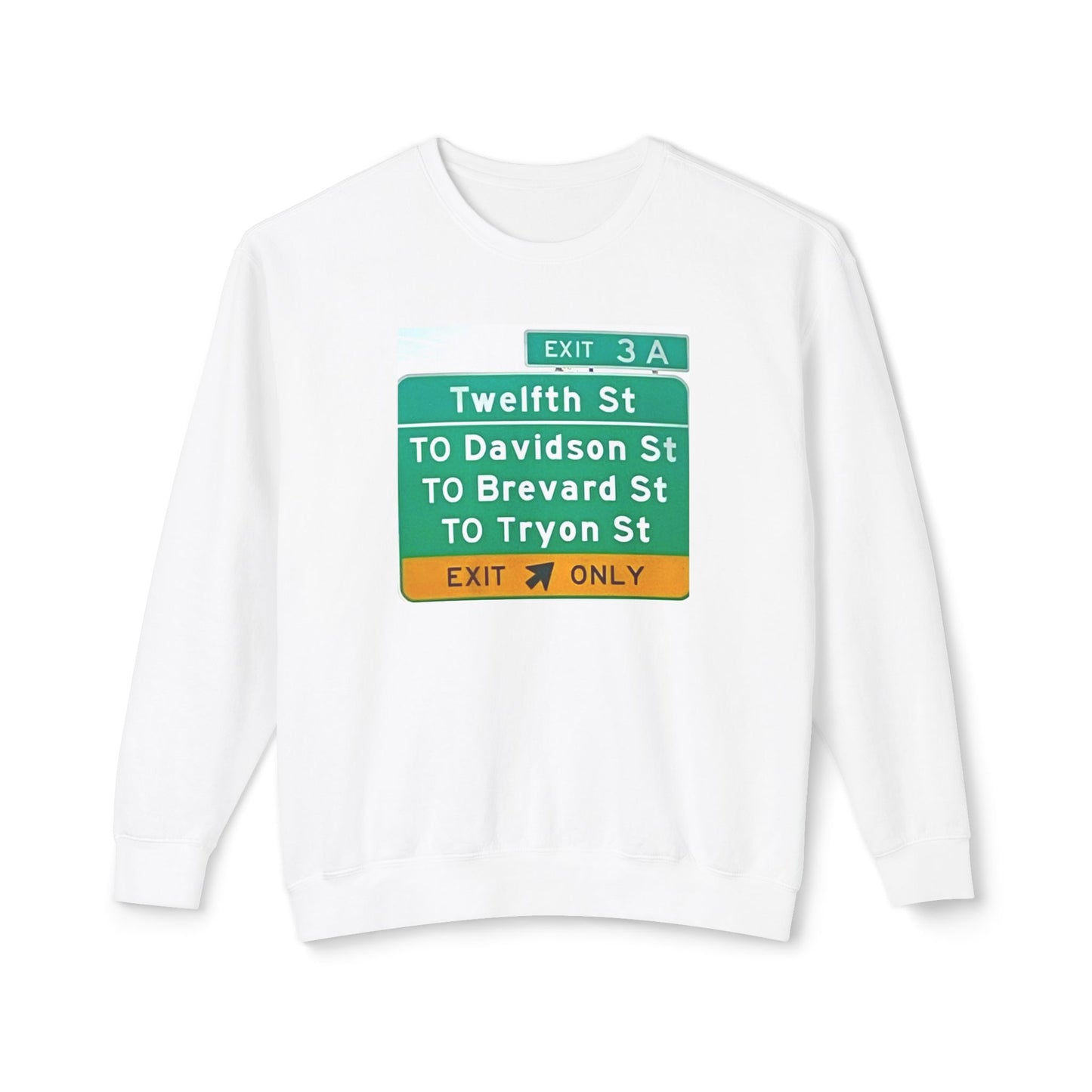 Charlotte I-277 Exit 3A Unisex Lightweight Crewneck Sweatshirt