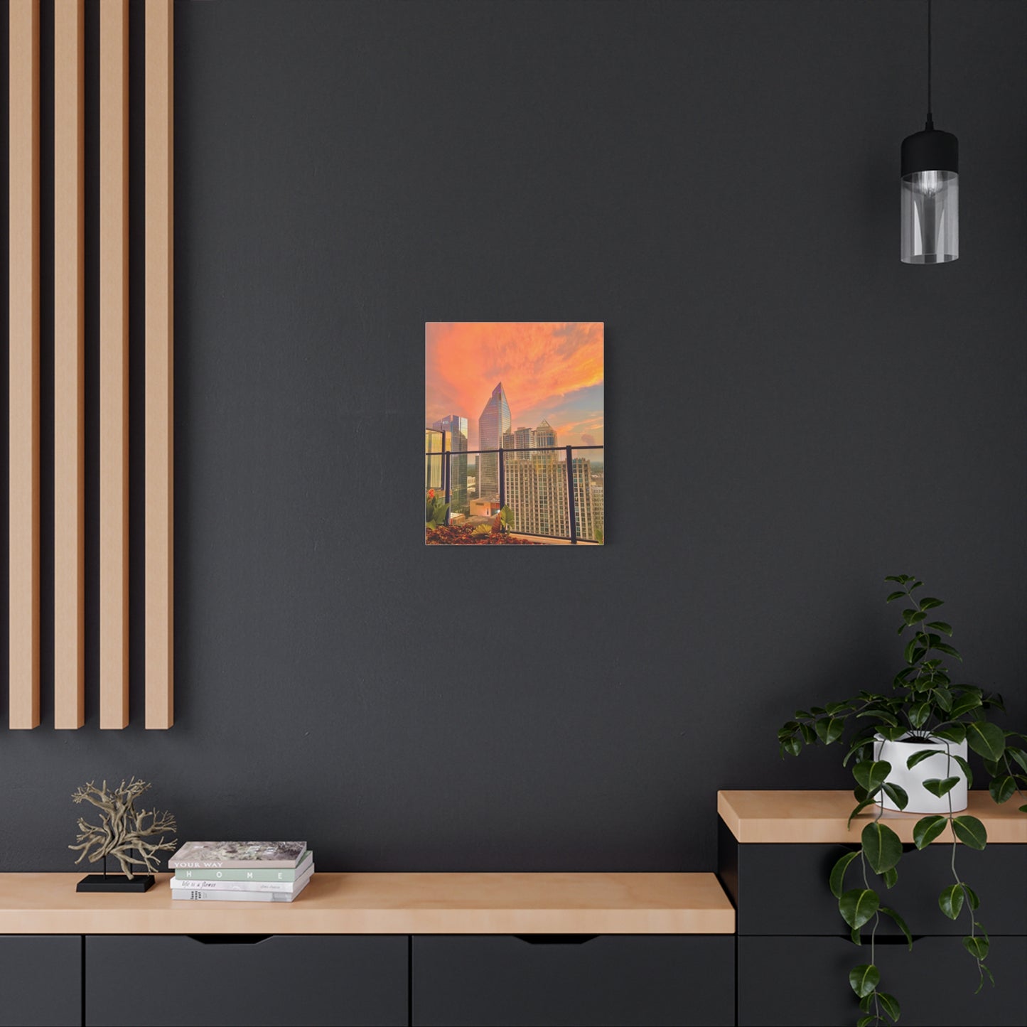 Uptown Charlotte Sunset Matte Canvas