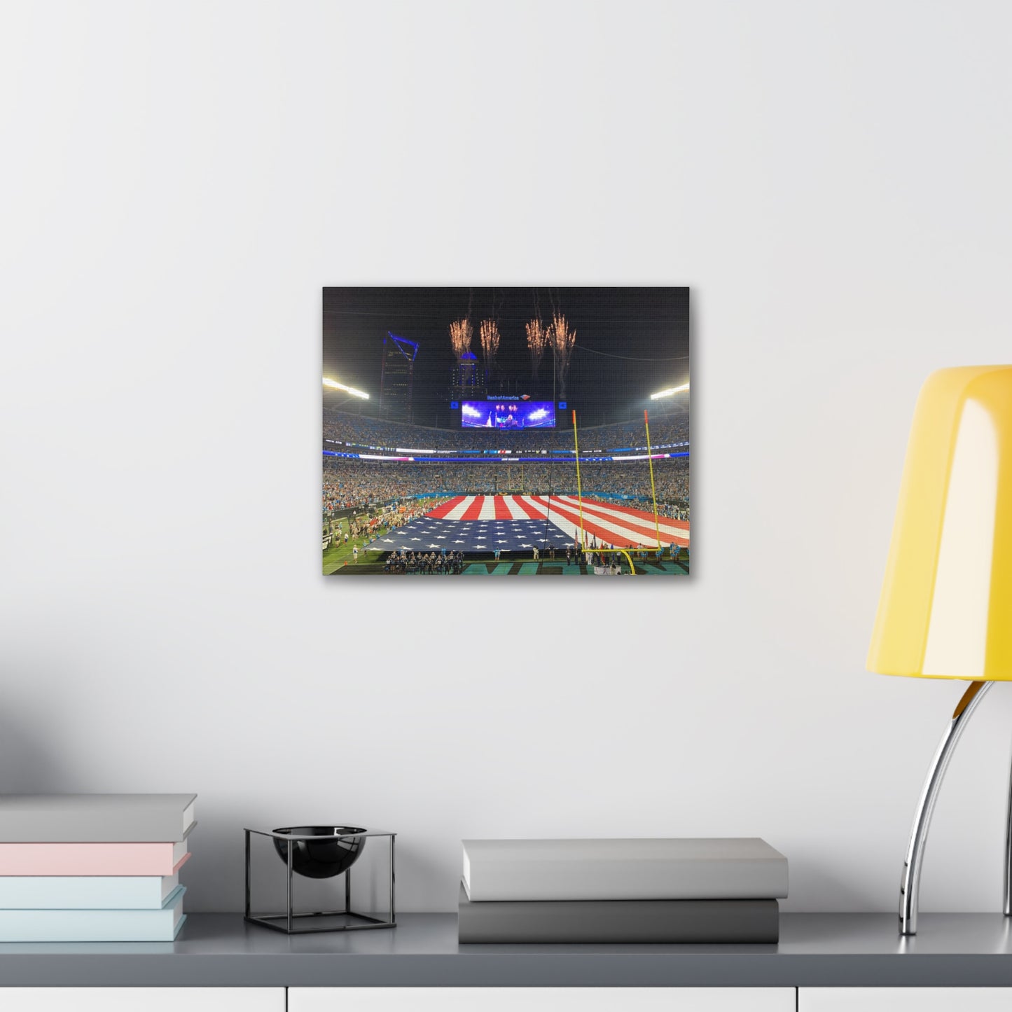 Carolina Panthers American Flag Canvas Gallery Wraps