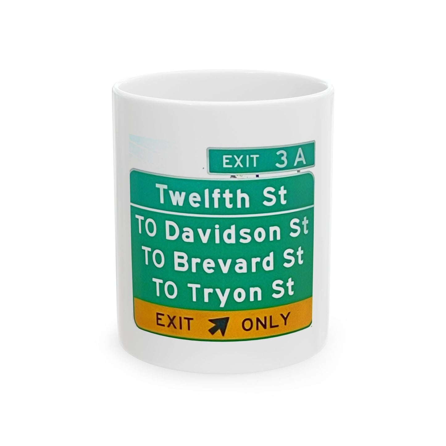 Charlotte I-277 Exit 3A Ceramic Mug, (11oz, 15oz)