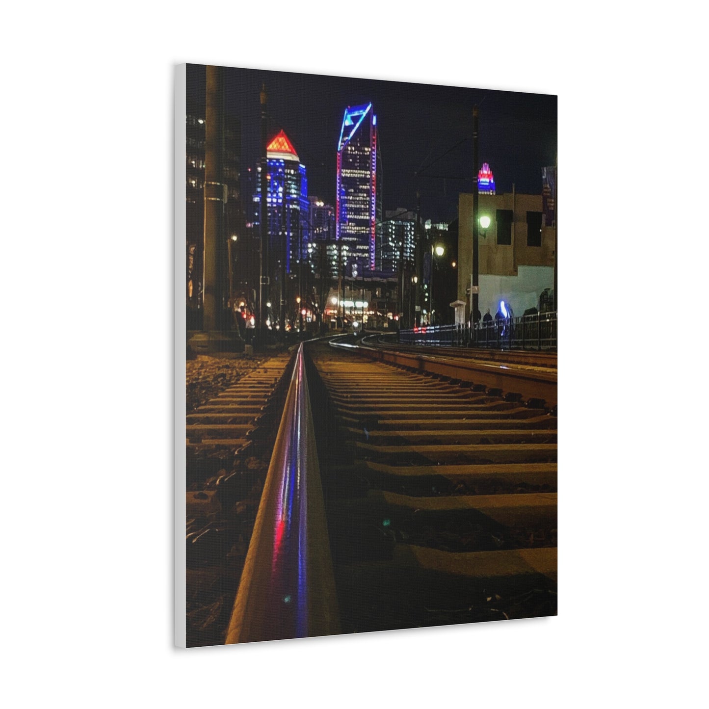 Uptown Charlotte Red White and Blue Canvas Gallery Wrap