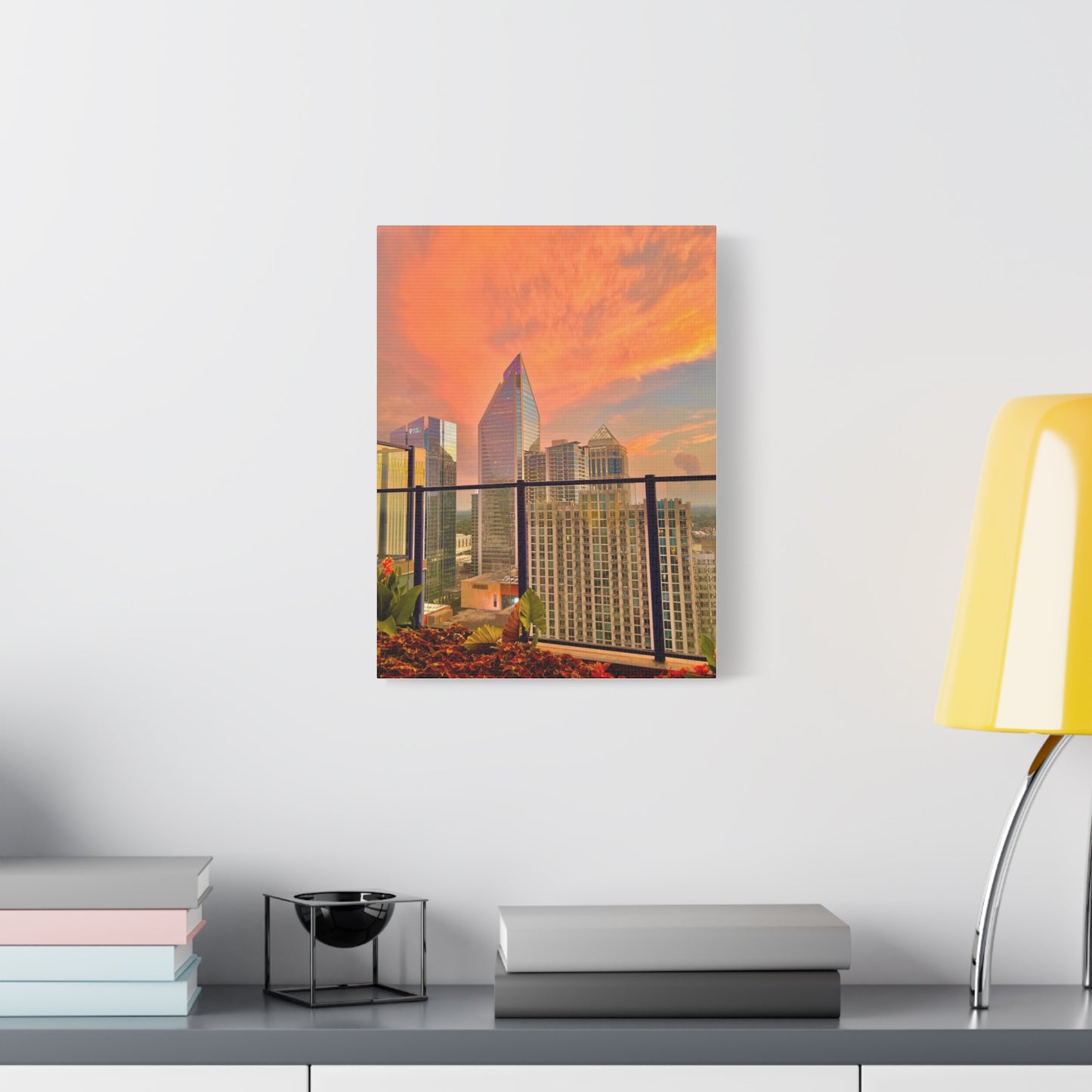 Uptown Charlotte Sunset Matte Canvas