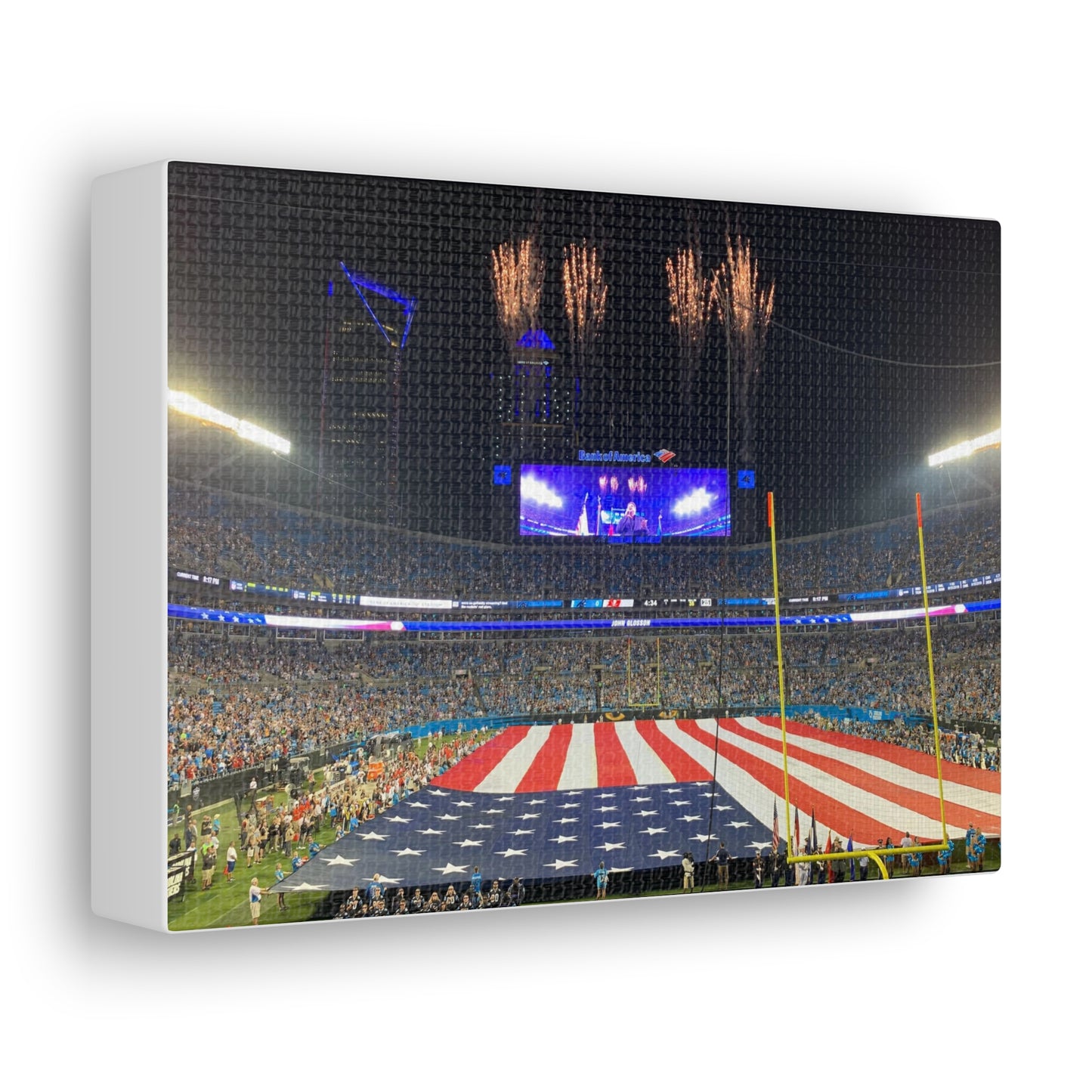 Carolina Panthers American Flag Canvas Gallery Wraps